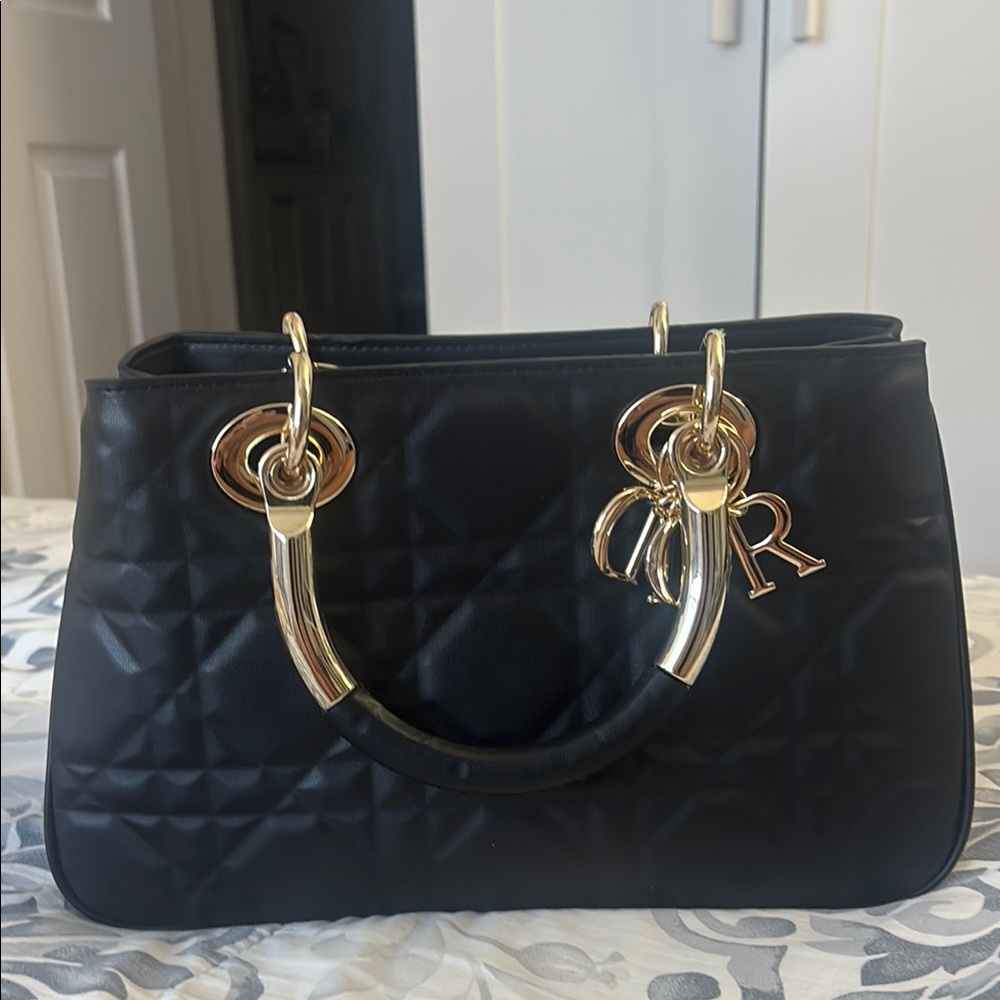 Dior Black Satchel with Gold Accents (accepting offers)